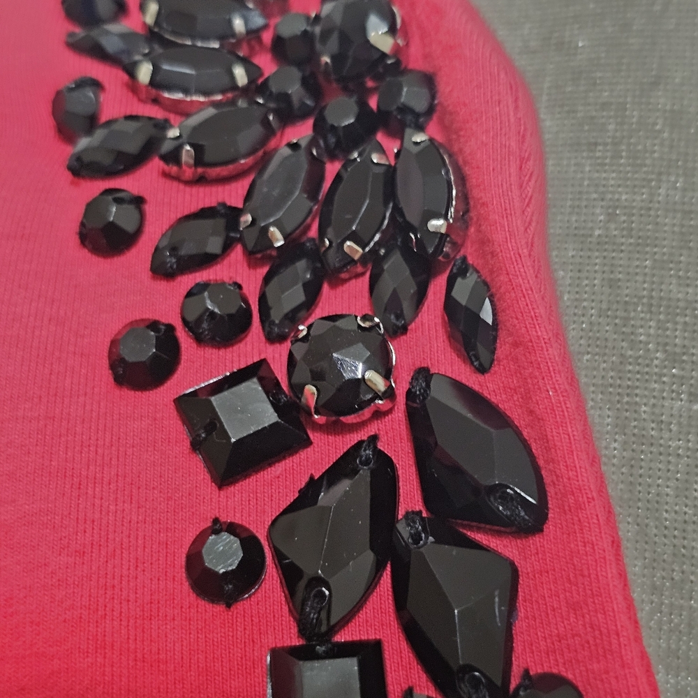Ruby Rd. Red Blouse with Black Accents - Picture 4 of 8